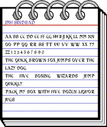 JMH Sindbad Regular animated font preview