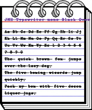JMH Typewriter mono Black Over Regular animated font preview