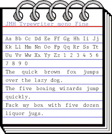 JMH Typewriter mono Fine Regular animated font preview