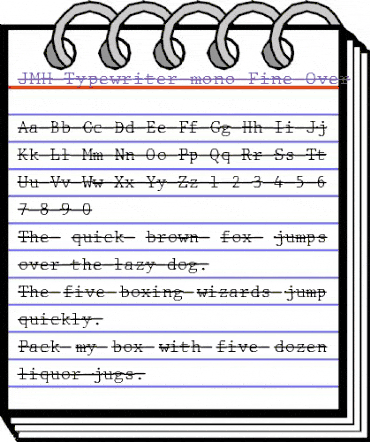 JMH Typewriter mono Fine Over Regular animated font preview