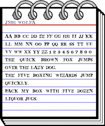 JMH Wolfa Regular animated font preview