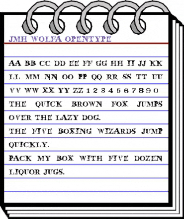 JMH Wolfa Regular animated font preview