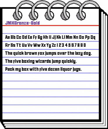 JMH Bronze Bold animated font preview