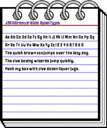 JMH Bronze Bold animated font preview