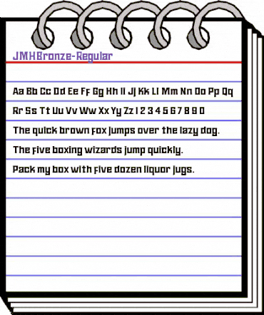 JMH Bronze Regular animated font preview