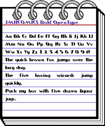 JMH COMICS Bold animated font preview