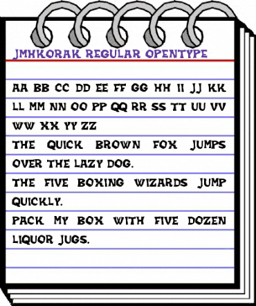 JMH KORAK Regular animated font preview
