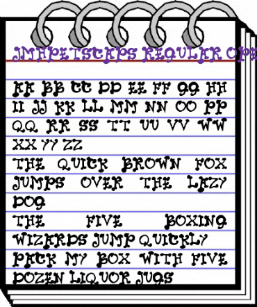 JMH PETS CAPS Regular animated font preview