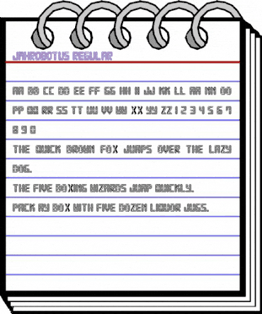 JMH Robotus Regular animated font preview