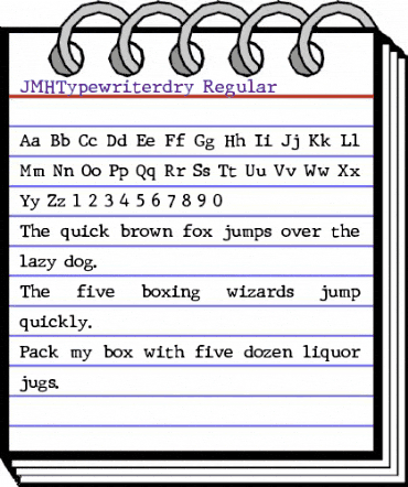 JMH Typewriter dry Regular animated font preview JMH Typewriter dry Regular animated font preview