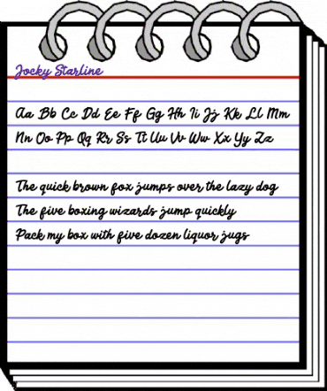 Jocky Starline Jocky Starline animated font preview