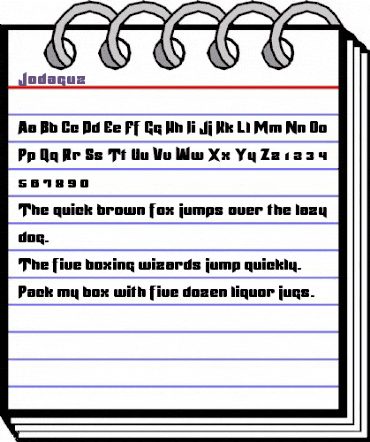Jodaguz Regular animated font preview