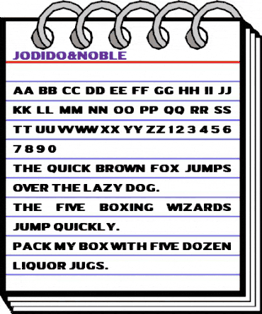 Jodido&Noble Regular animated font preview Jodido&Noble Regular animated font preview