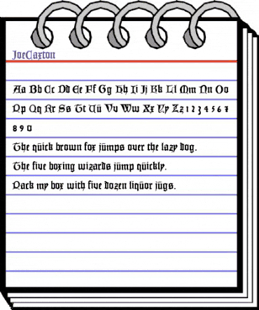 JoeCaxton Regular animated font preview