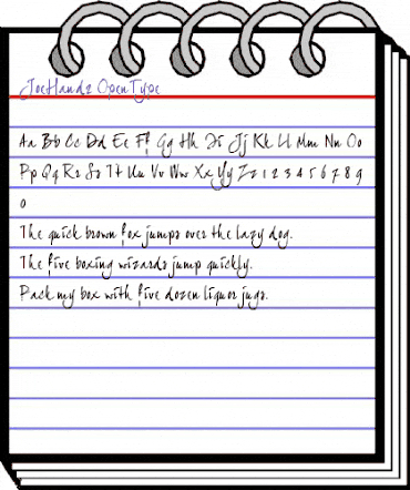 joeHand 2 Regular animated font preview