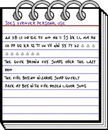 Joes Burger Regular animated font preview