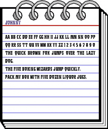 Johnny Regular animated font preview