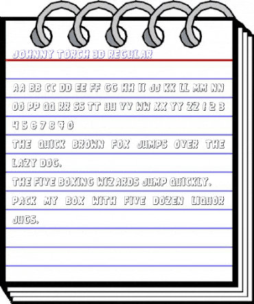 Johnny Torch 3D Regular animated font preview Johnny Torch 3D Regular animated font preview