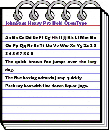 JohnSans Heavy Pro Bold animated font preview