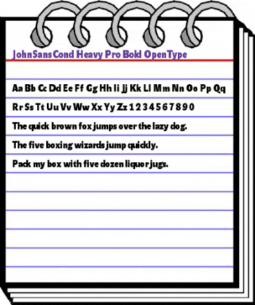JohnSansCond Heavy Pro Bold animated font preview