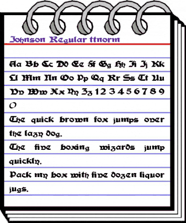 Johnson Regular animated font preview Johnson Regular animated font preview