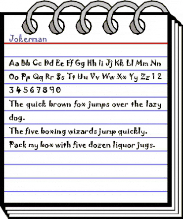 Jokerman Regular animated font preview