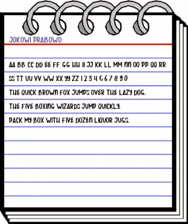 JOKOWI PRABOWO Regular animated font preview