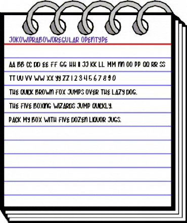 JOKOWI PRABOWO Regular animated font preview