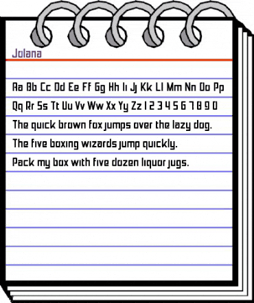 Jolana Regular animated font preview