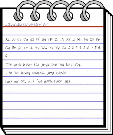 JolandasCreativeStoryFont Medium animated font preview