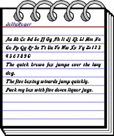 JollyRoger Regular animated font preview