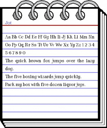 Jot Regular animated font preview