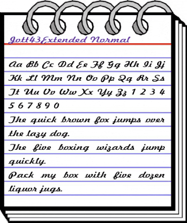 Jott43Extended Normal animated font preview Jott43Extended Normal animated font preview