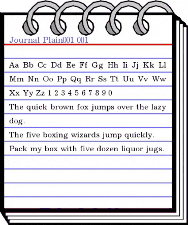 Journal Plain animated font preview