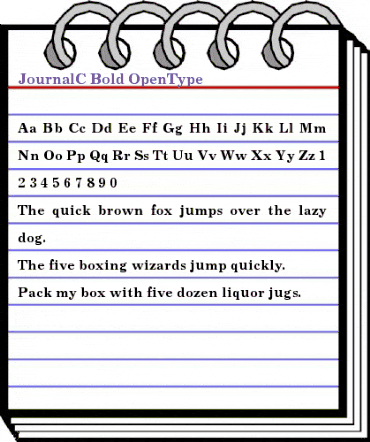 JournalC Regular animated font preview