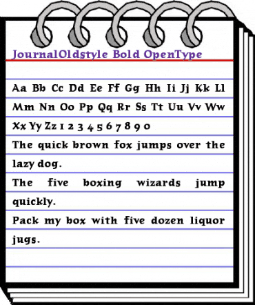 JournalOldstyle Bold animated font preview