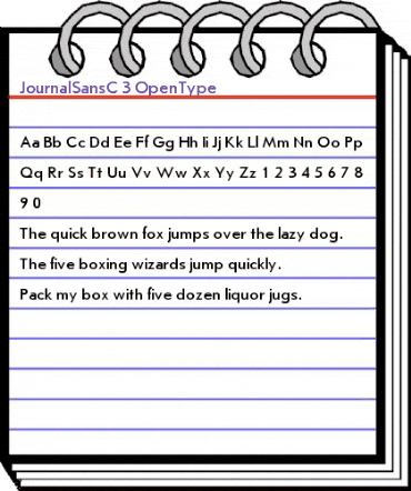 JournalSansC Regular animated font preview JournalSansC Regular animated font preview