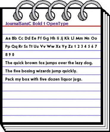 JournalSansC Bold animated font preview JournalSansC Bold animated font preview