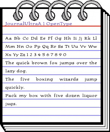 JournalUltra A animated font preview