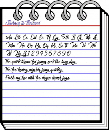 Journey to Thailand Regular animated font preview