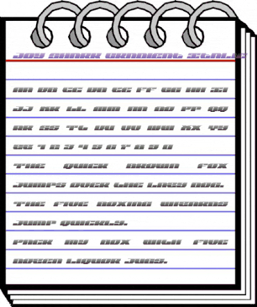 Joy Shark Gradient Italic Italic animated font preview