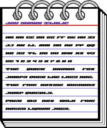 Joy Shark Italic Italic animated font preview