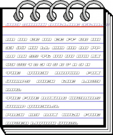 Joy Shark Outline Italic Outline Italic animated font preview