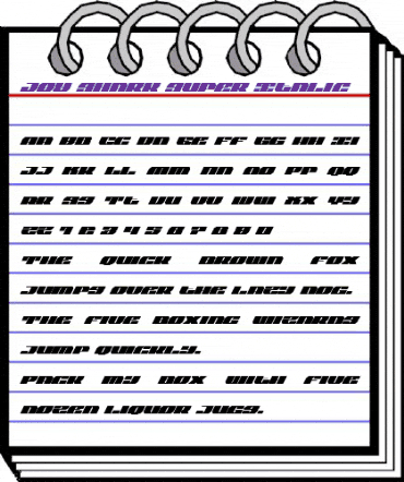 Joy Shark Super-Italic Italic animated font preview