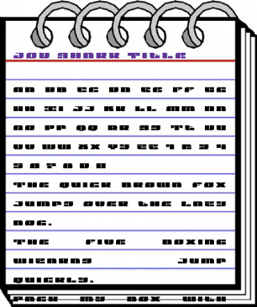 Joy Shark Title Regular animated font preview