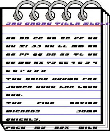 Joy Shark Title Italic Italic animated font preview