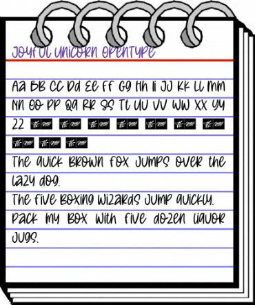 Joyful Unicorn Regular animated font preview Joyful Unicorn Regular animated font preview