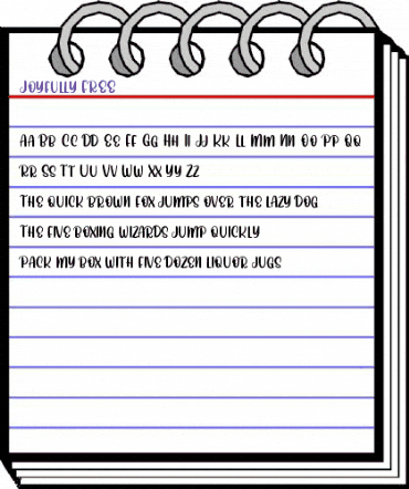 Joyfully FREE Regular animated font preview