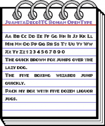 Juanita Deco ITC Regular animated font preview Juanita Deco ITC Regular animated font preview