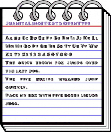 Juanita Lino ITC Std Regular animated font preview